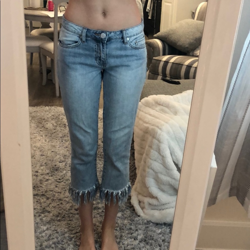 Frayed Light Washed Jeans size 1